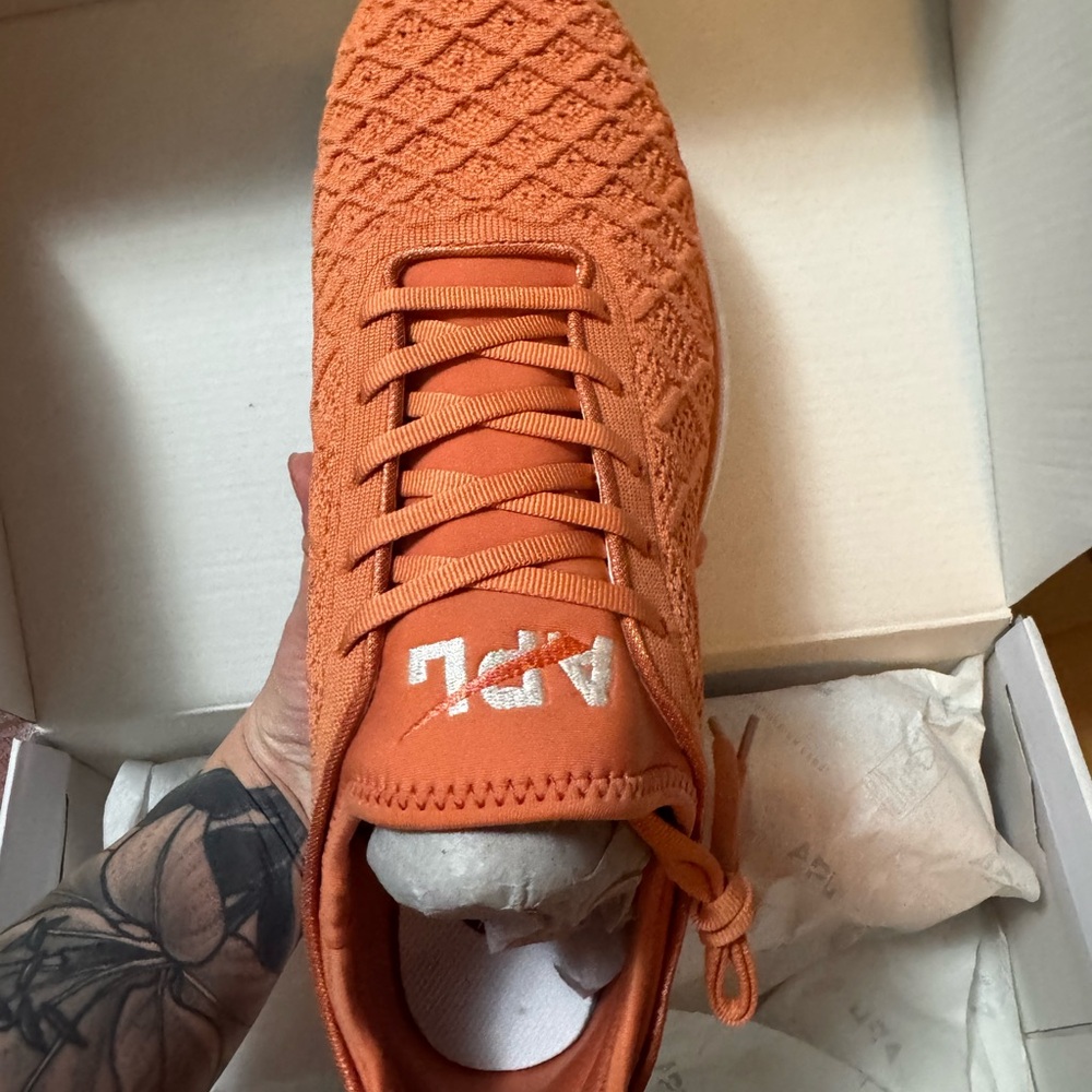 APL Vibrant Orange Knit Sneakers